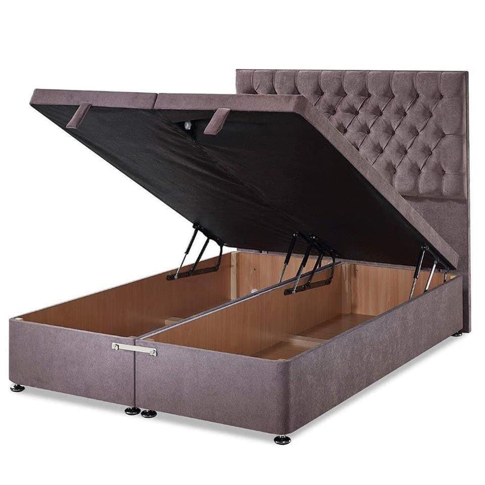 Burak Wood Ottoman Storage Bed