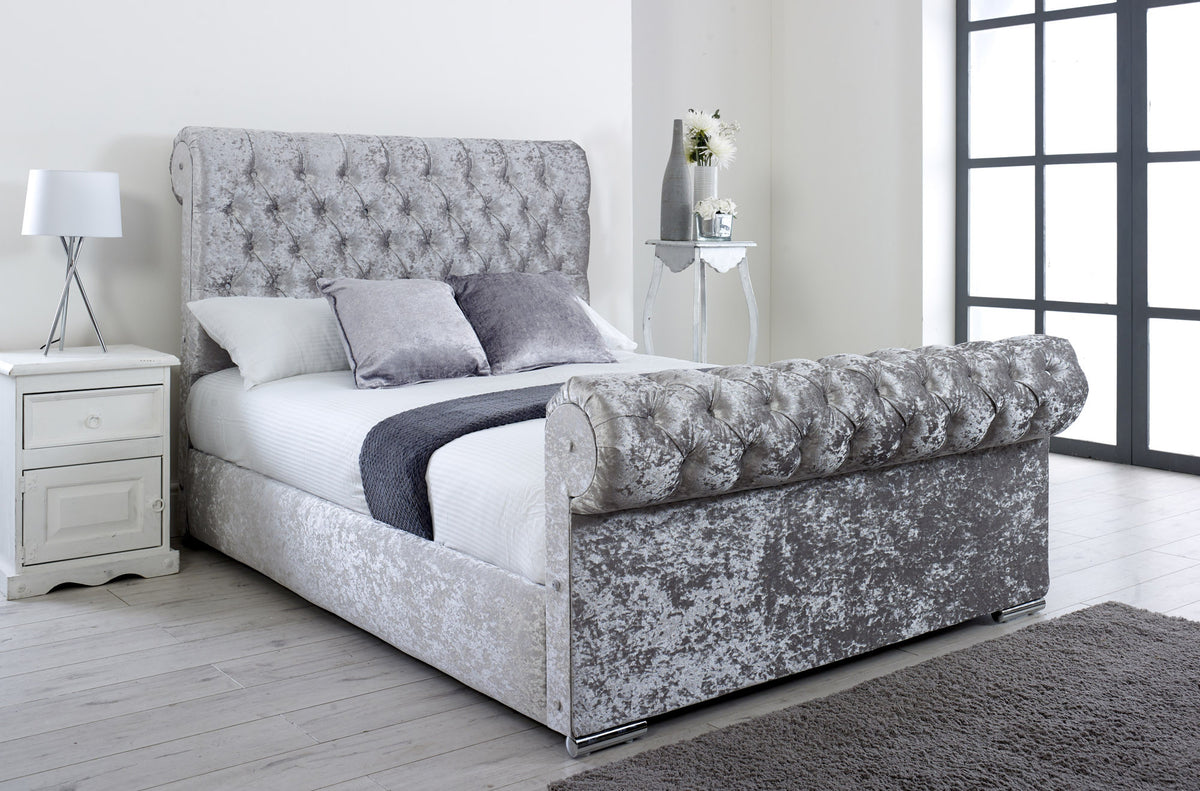 Sleigh Upholstered Bed frame