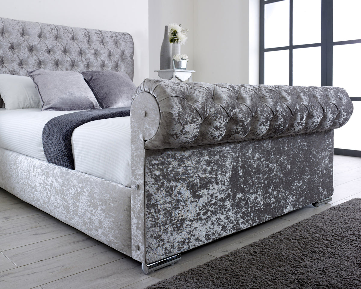 Sleigh Upholstered Bed frame