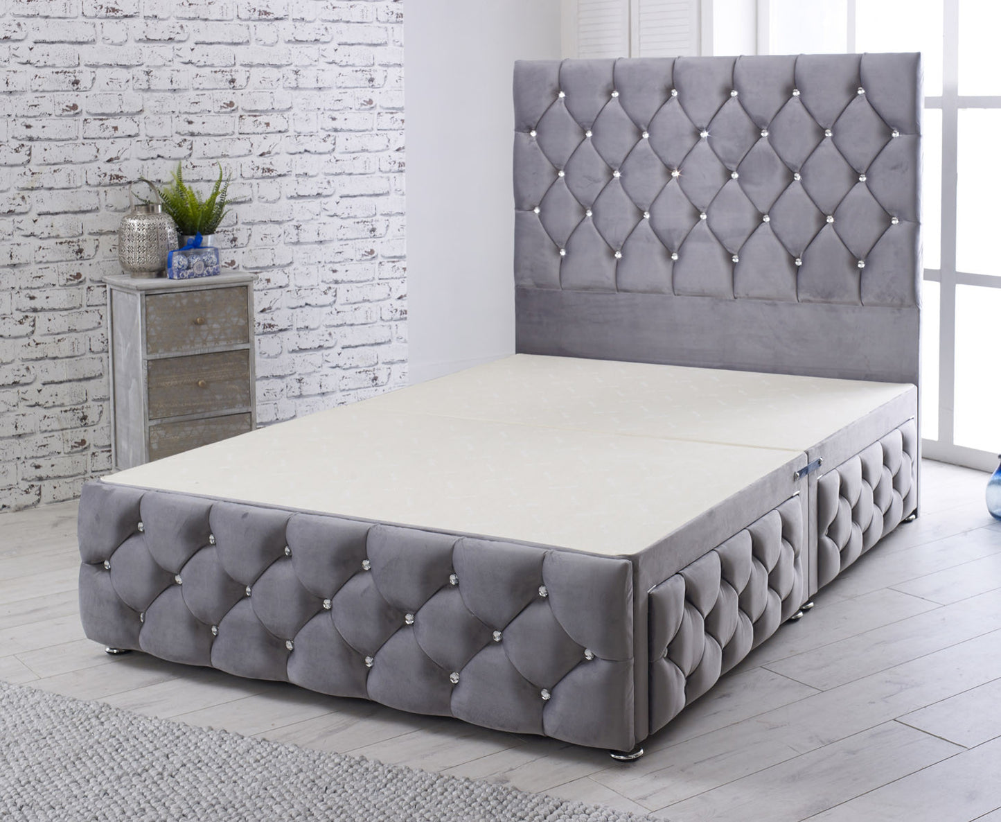 Elena Upholstered Divan Bed Set